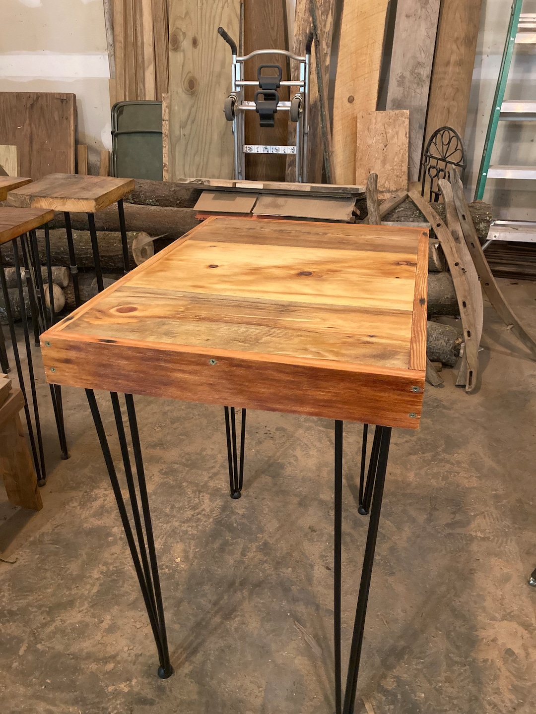 Rustic Reclaimed Wood Side Table / End Table / Nightstand / Etsy