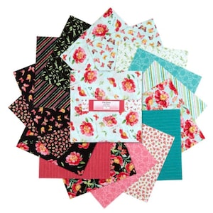 Wilmington Crystals Pink Garden Karat Crystals 10” Ten Squares 42 pcs Layer Cake Precut Quilt Fabric