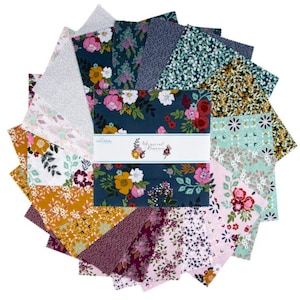 Riley Blake Whimsical Romance Floral 10” Ten Squares 42 pcs Layer Cake Precut Quilt Fabric