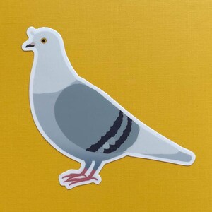 A Unique High-Quality Pigeon Sticker with Hidden Hearts, Chief from The Pigeons of Los Angeles, 3 inch, Gift for Pigeon and Bird Lover