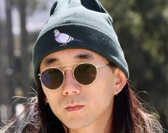 Gorro de paloma bordado: Regalo para amantes de las aves (mezcla de algodón)