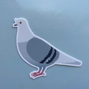A Unique High-Quality Pigeon Sticker with Hidden Hearts, Chief from The Pigeons of Los Angeles, 3 inch, Gift for Pigeon and Bird Lover