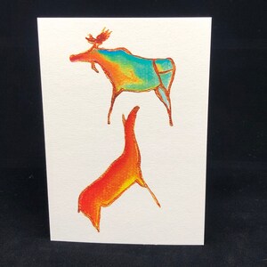 Set of 6 assorted cards, &#39;Power of Two&#39; is 5/6 in this Rock Art set, pastels