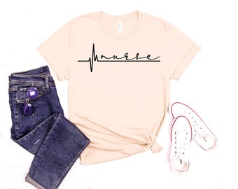Nurse Heartbeat SVG | Nursing SVG Design | Nurse Shirt | Nurse Shirt Design | Nurse Clip Art | Nursing Cut File | Nurses Are The Best Shirt