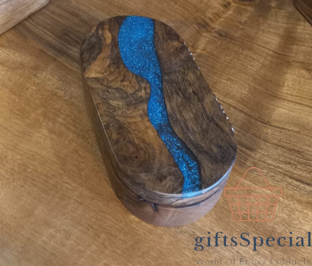 Wooden Epoxy Box Handmade Epoxy Box Wooden Jewelry Organizer Etsy