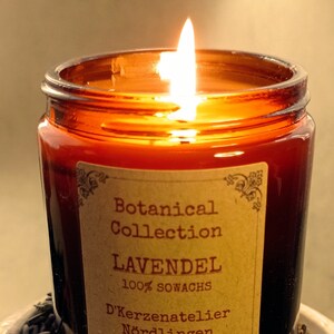 Botanical Collection - Kerze aus BIO-Sojawachs und natural essential oils. Verpackt im Stoffbeutel. Herbst 2024 Lavendel Bergamotte Melisse