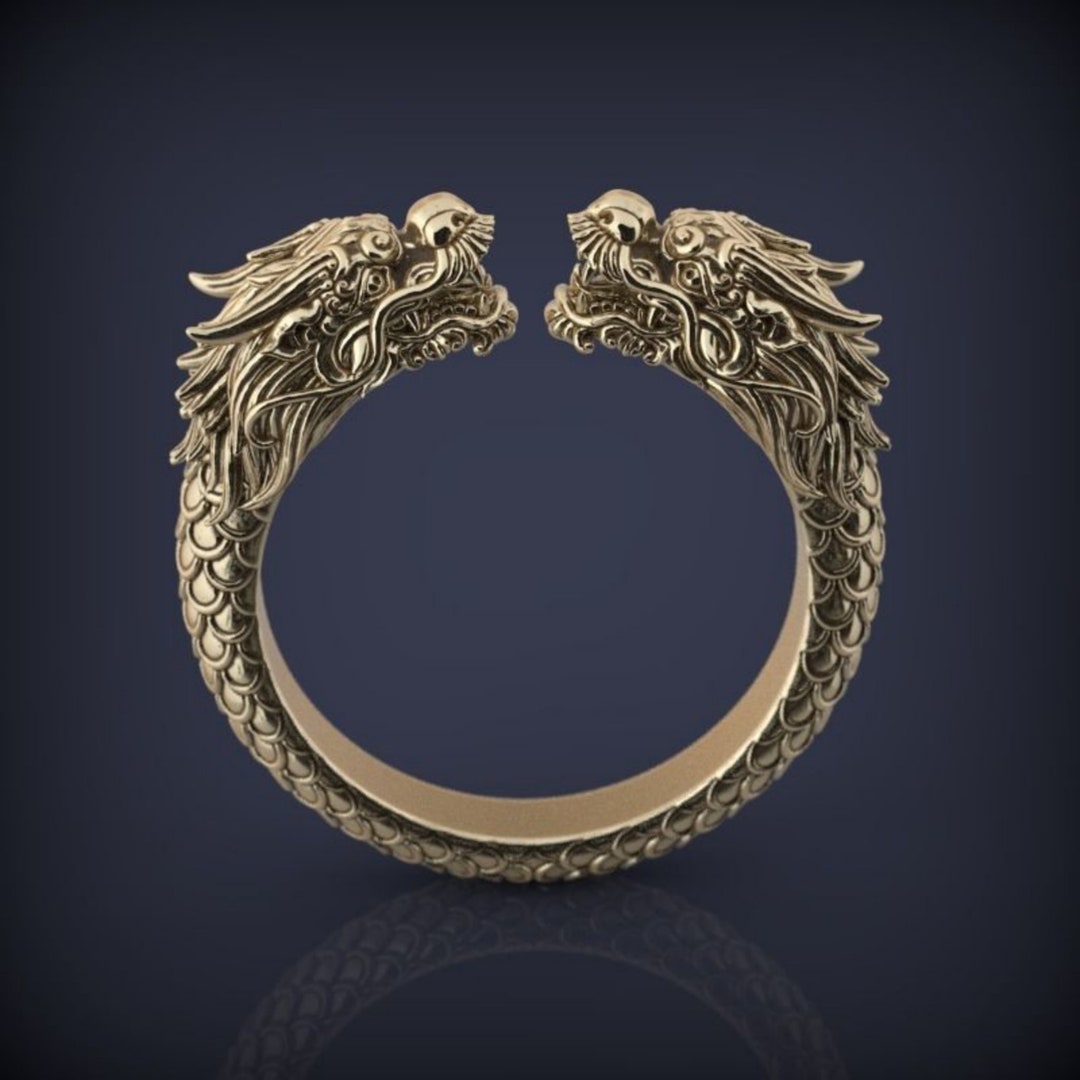 Dragon Ring Gold Dragon Ring Viking Ring Animal Ring for - Etsy