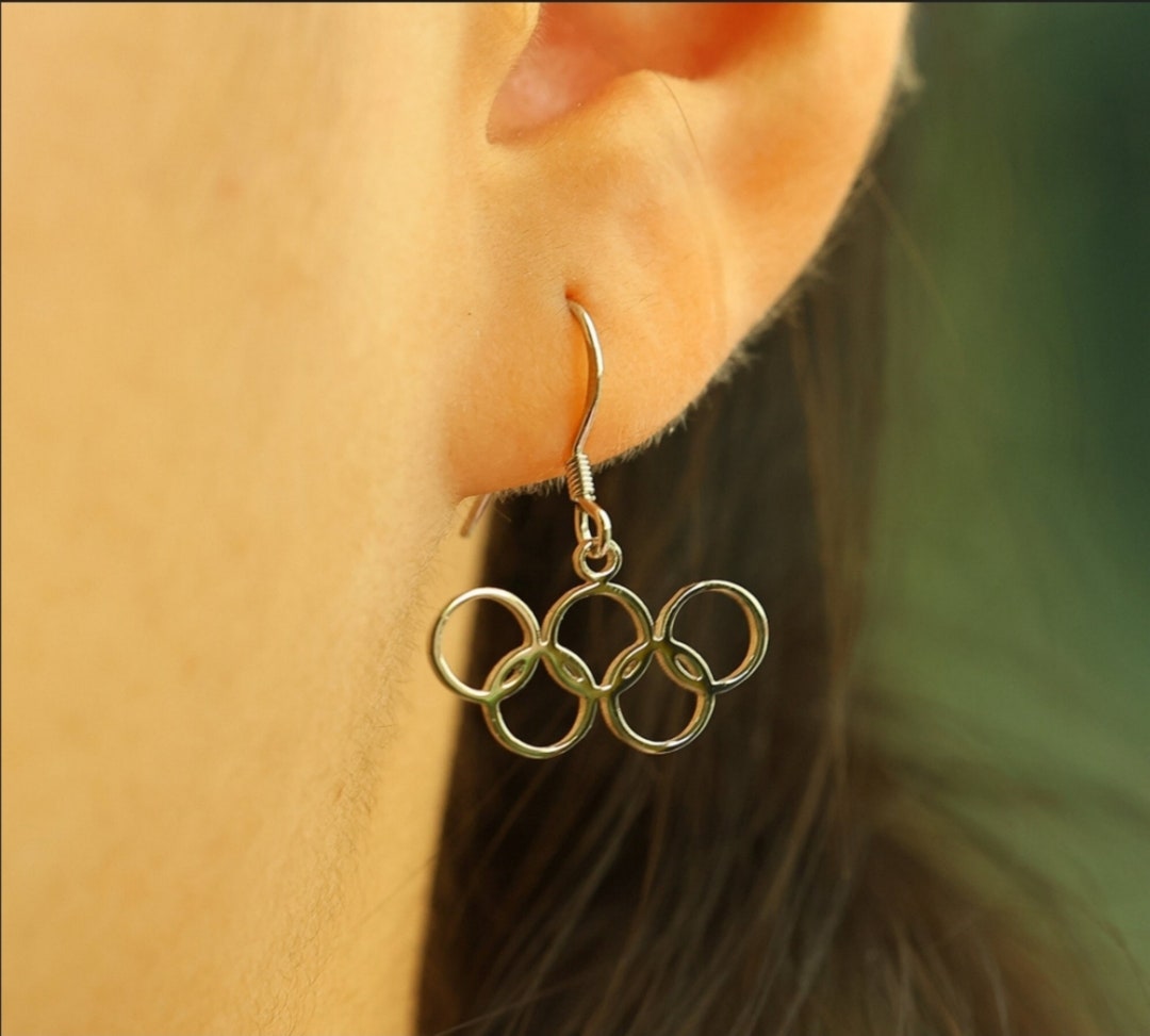 Olympic Rings Earrings Olympic Jewelry Women Olympic Etsy