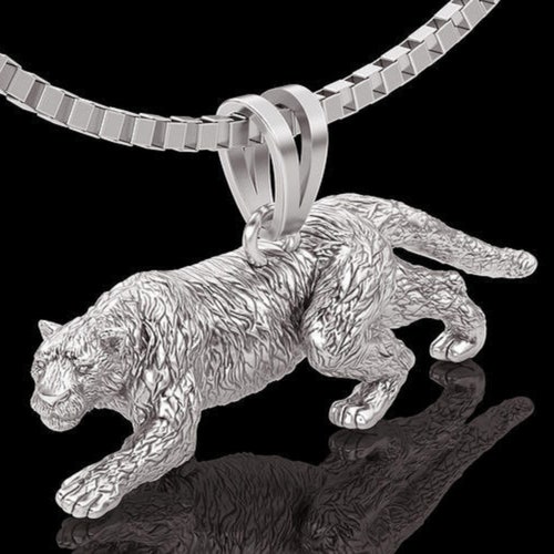 Panther Necklace, Leopard Pendant, Jaguar Necklace, Panther shops Pendant, Silver Leopard Necklace, Animal Pendant Chain, Gift Birthday, Christmas