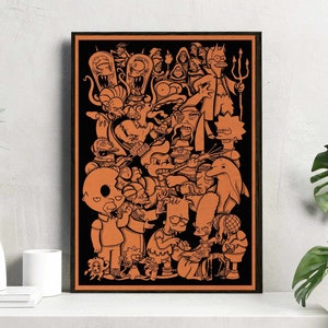 Treehouse of Horror Art Print | Halloween Special | Illustration