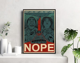 No / Arte de terror de ciencia ficción moderno / Impresión de suspenso de estilo vintage / Arte mural de terror de cielo oscuro