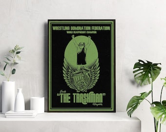 Frank Trashman Always Sunny / Ilustración de comedia / Impresión de parodia de lucha libre de estilo vintage / Arte de programa de televisión divertido