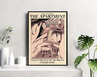 El Apartamento / Arte mural de películas clásicas de los años 60 / Impresión de cine de estilo vintage