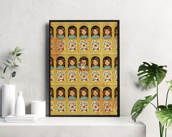 Muñecos de la buena suerte / Arte de terror retro / Impresión de estilo vintage / Arte de películas de terror espeluznantes