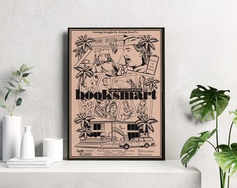 Booksmart / Ilustración de comedia adolescente de Molly y Amy / Impresión de amistad de estilo vintage / Arte hilarante de secundaria