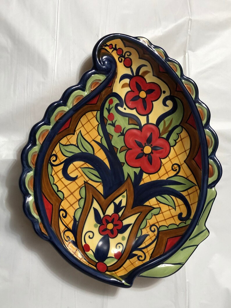 Hand Painted Corsica Crown Jewel Plate - Etsy