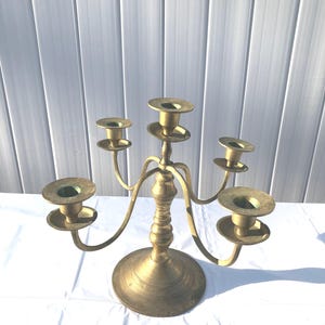 Vintage Brass/Copper Candleholder 5 Candlesticks Holder