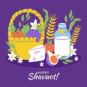 Shavuot Seamless Pattern/Digital Paper/Pattern Pdf Printable/Shavuot Symbols Printable/Shavout/Omer Counting/300dpi/Instant Digital Download image 6