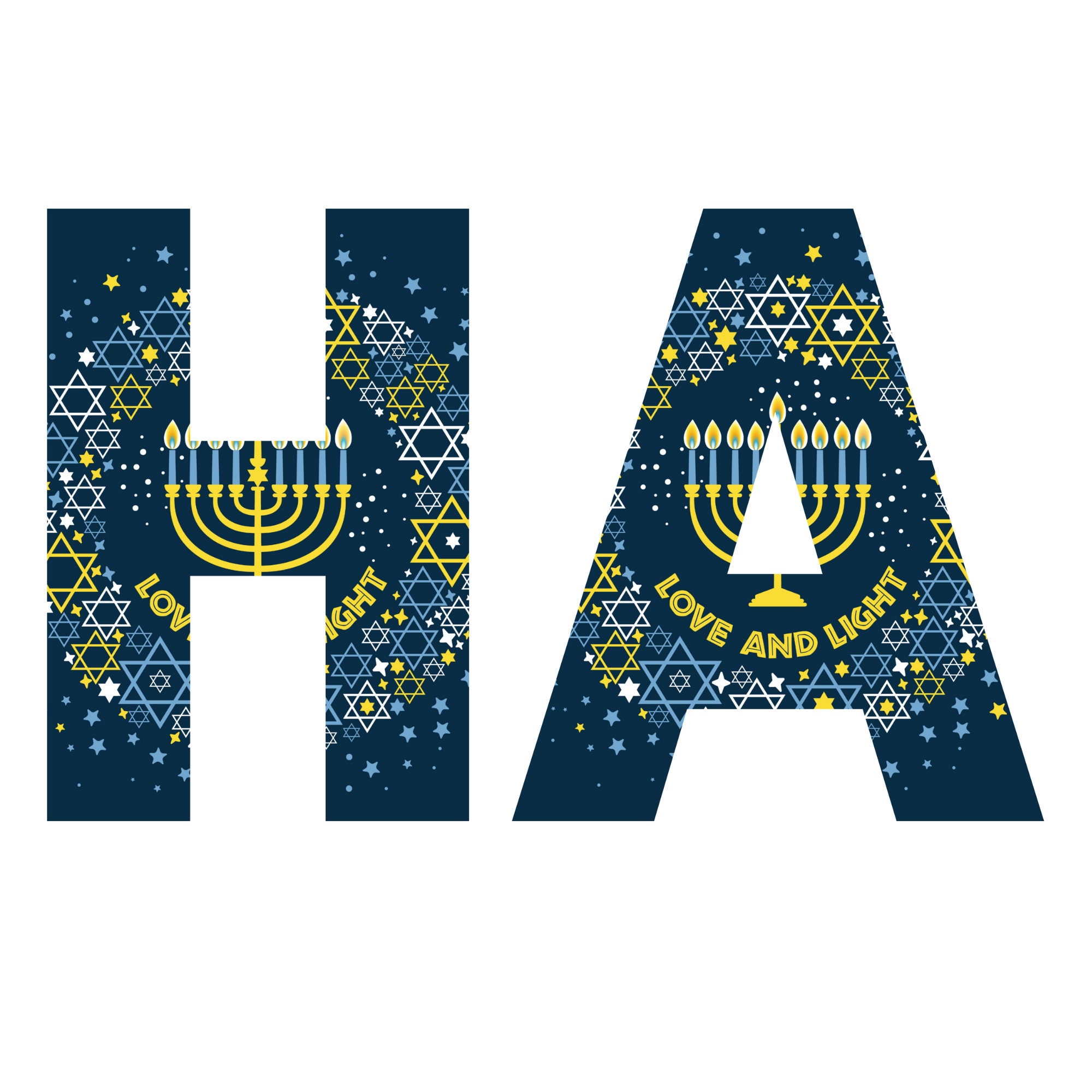 Garland Happy Hanukkah/banner Lettering/hanukkah - Etsy