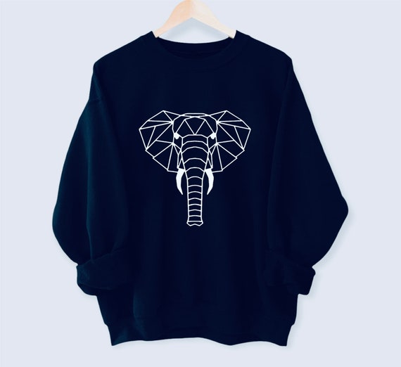 Elephant Jumper Geometric Sweatshirt 