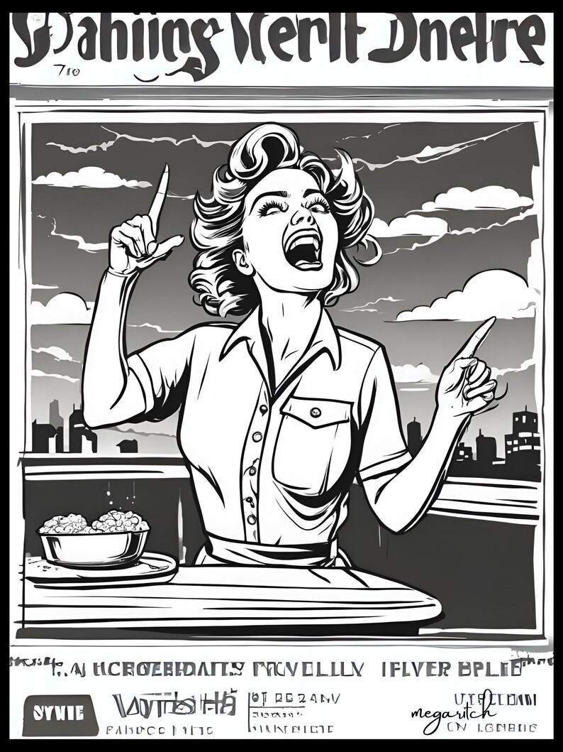 Printable Coloring Pages PDF INSTANT DOWNLOAD 5 Unique Trending Images