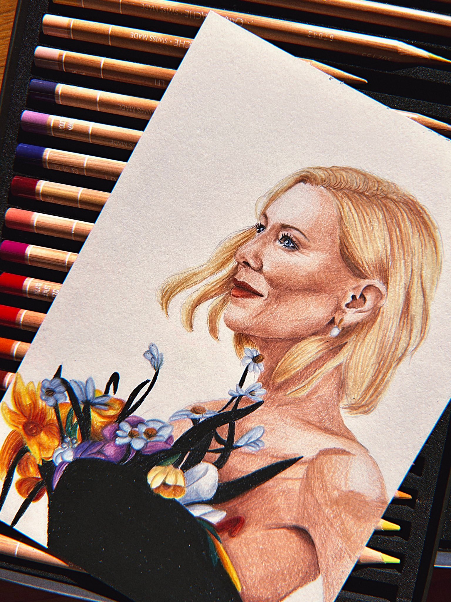 Cate Blanchett / Venice Film Festival 2022 / Colored Pencil Portrait ...