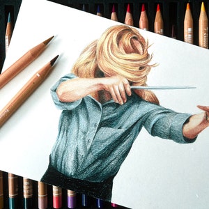 Cate Blanchett als Lydia Tár / Buntstift Kunstdruck