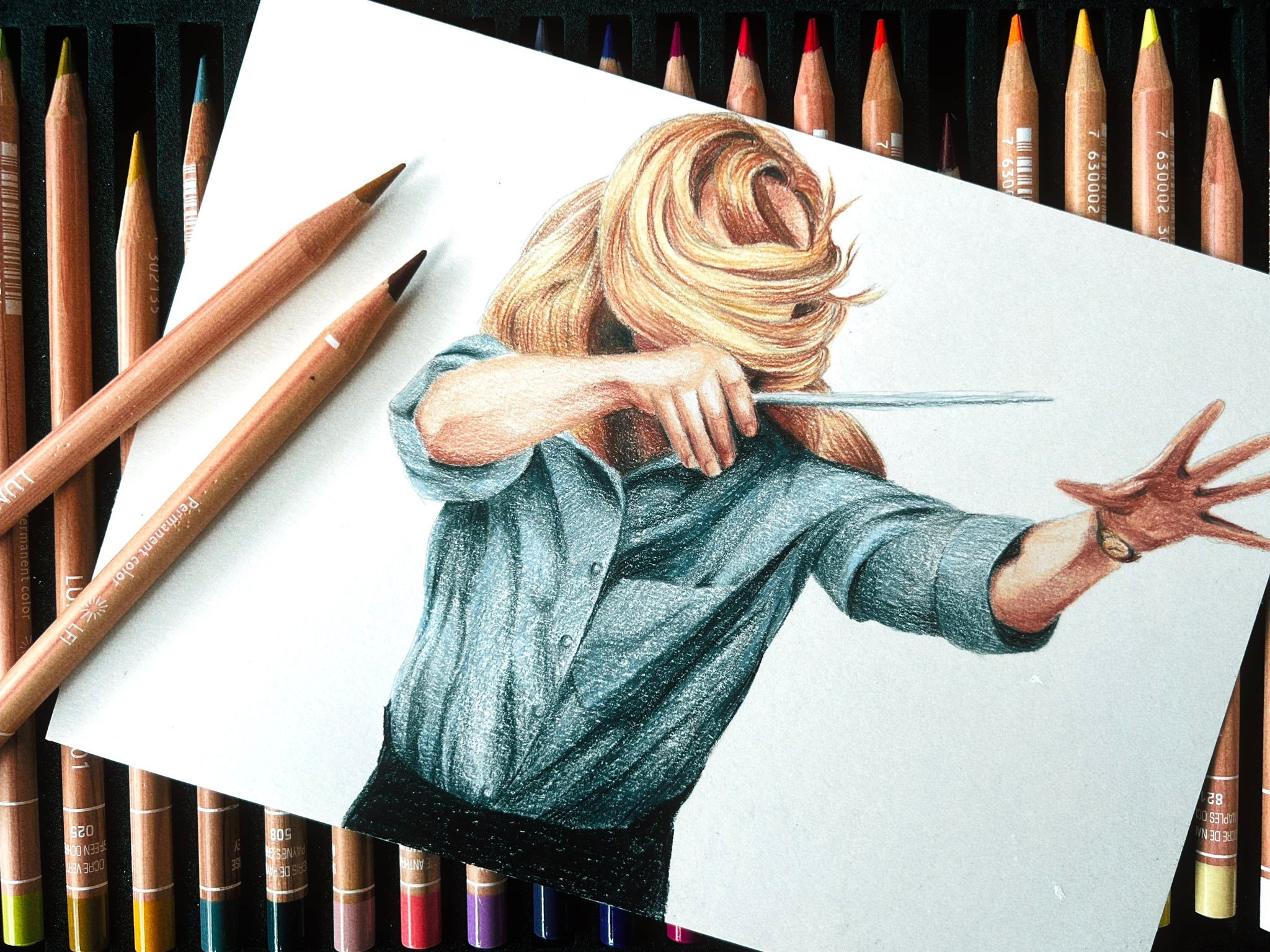 Cate Blanchett as Lydia Tár / Colored Pencil Art Print - Etsy