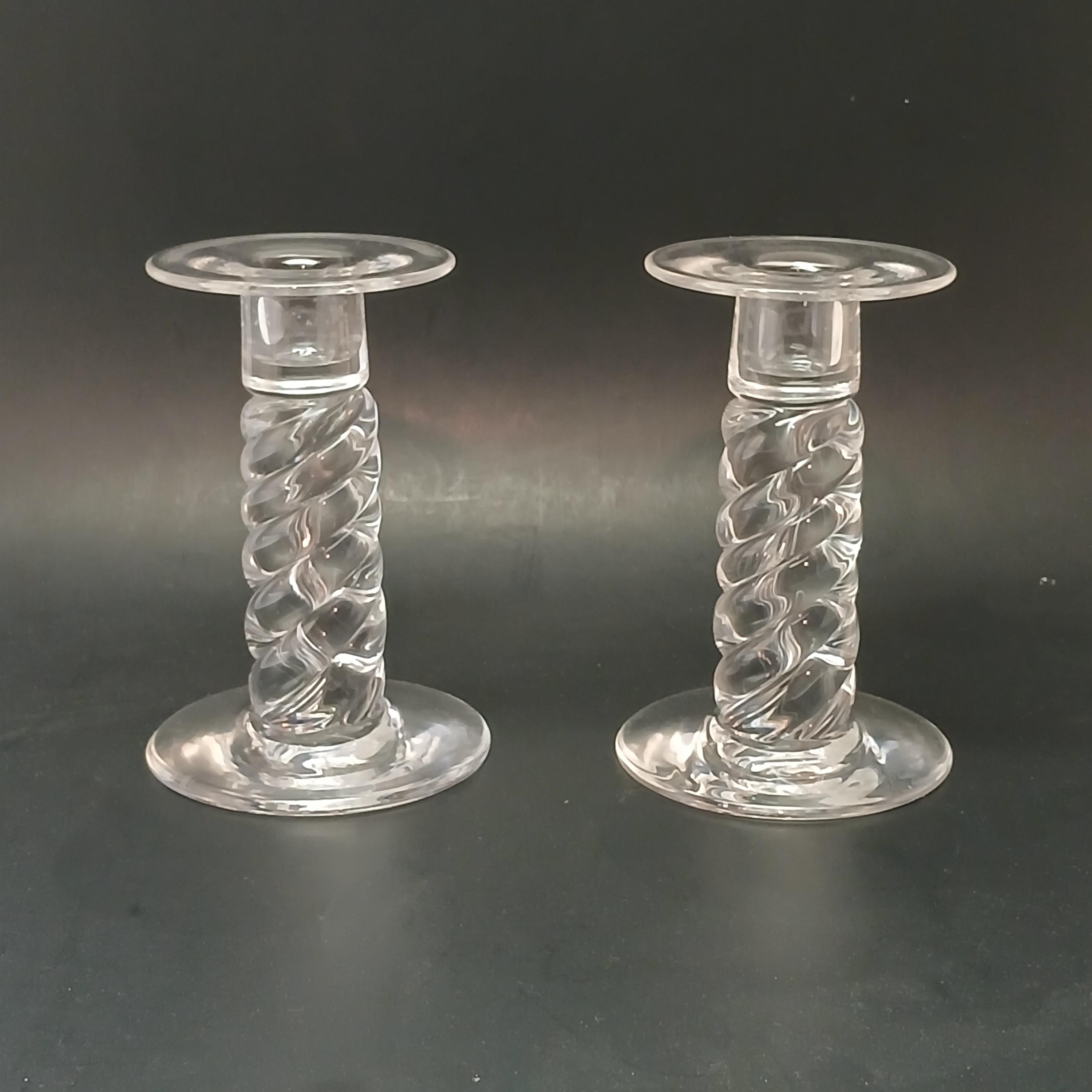 Steuben Glass Candlesticks - Etsy
