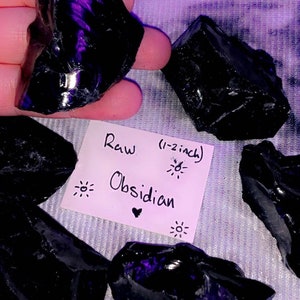 large raw obsidian chunks