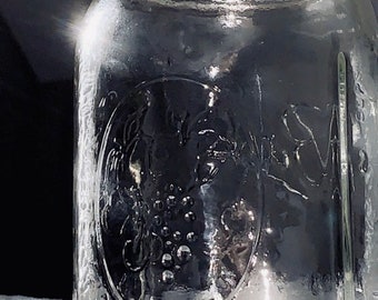 silver top extra large mason jar