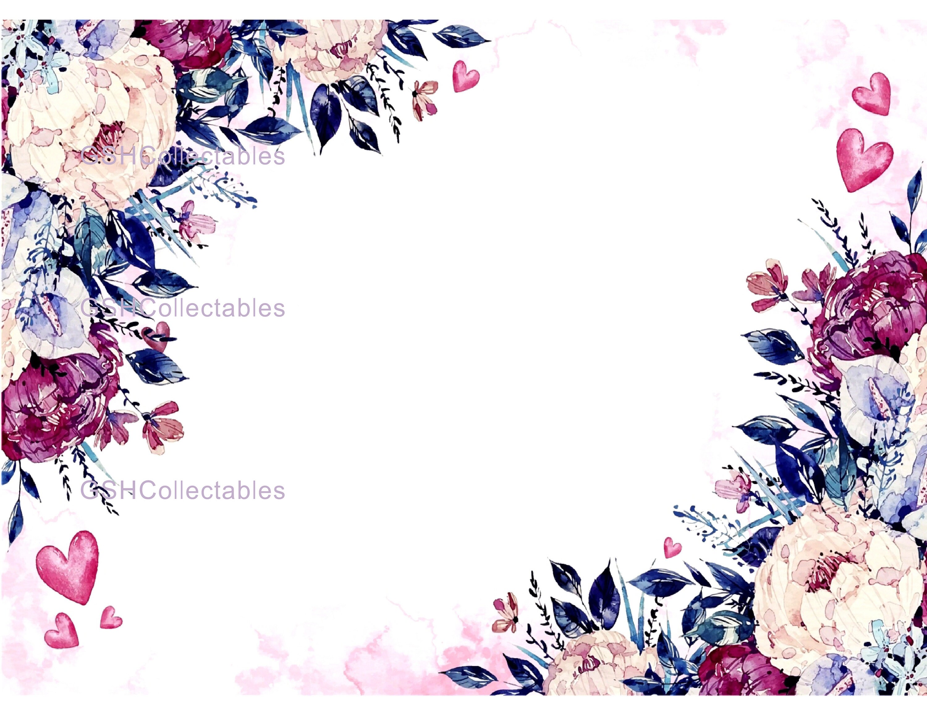 Furniture Decals Waterslide Vinyl Flower Four Corner Etsy