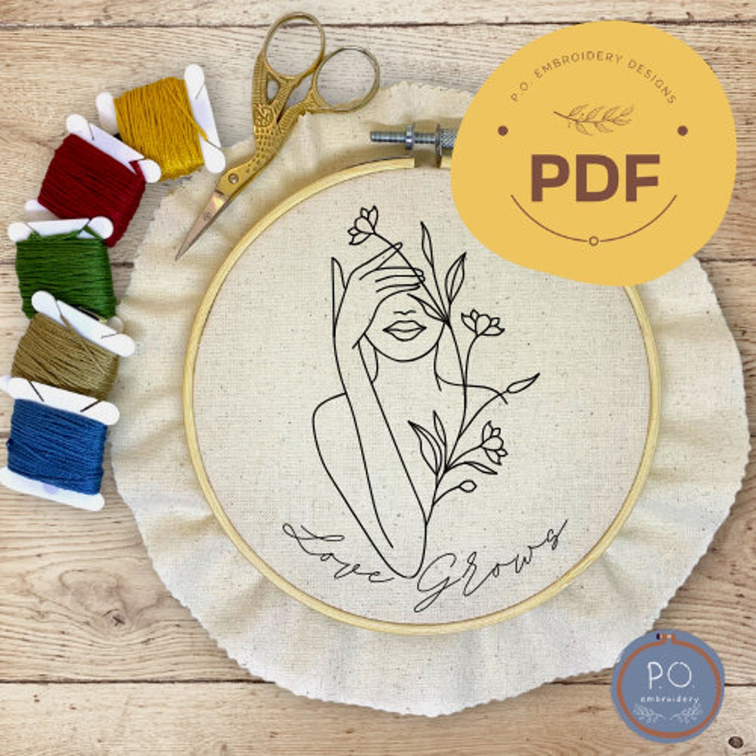 Embroidery PDF Pattern, Pdf Pattern, Embroidery Pattern, Hand ...