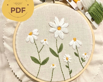 Hand Embroidery Pattern/Embroidery Flowers PDF/Embroidery Flowers PDF/Embroidery pattern for BeginnersBeginners