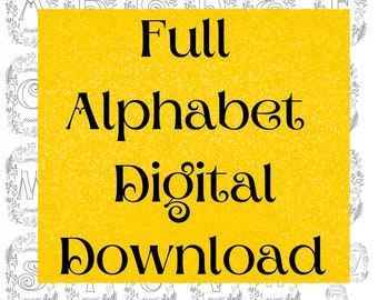 Flower Letter Embroidery Pattern: Full Alphabet (PDF Pattern)