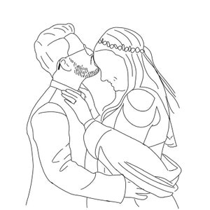 Line art Portrait/Picture outline Drawing/Picture design /Family Photo Design/Picture design PDF/Outline portrait/customised DIY/custom gift