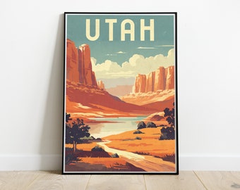 Utah Travel Poster | Vintage Utah Travel Poster | Utah Travel Art | Utah Travel Print  | Vintage Travel Poster | Utah | Travel Poster