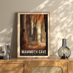 Mammoth Cave National Park Travel Poster | Kentucky Travel Poster | U.S. National Parks | U.S. Travel Poster | Mammoth Cave Art | Home Decor