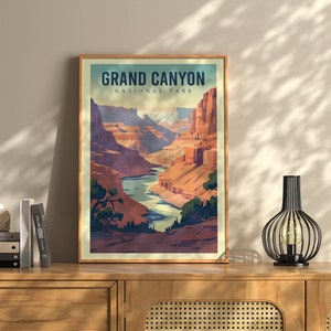 Grand Canyon National Park Travel Poster | Grand Canyon Travel Poster | Grand Canyon Travel Art | Arizona Travel Poster | National Park