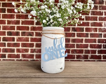 Wild One 1 Birthday Decorations | Birthday Centerpiece | First Birthday | Party Decor | 1st Birthday Party Decor | Mason Jar Tags