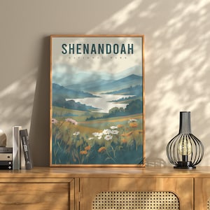 Shenandoah National Park Poster: Blue Ridge Mountains Travel Art