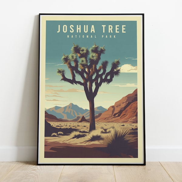 Joshua Tree National Park Travel Poster 1000 Pieces Wooden Jigsaw Puzzles Person