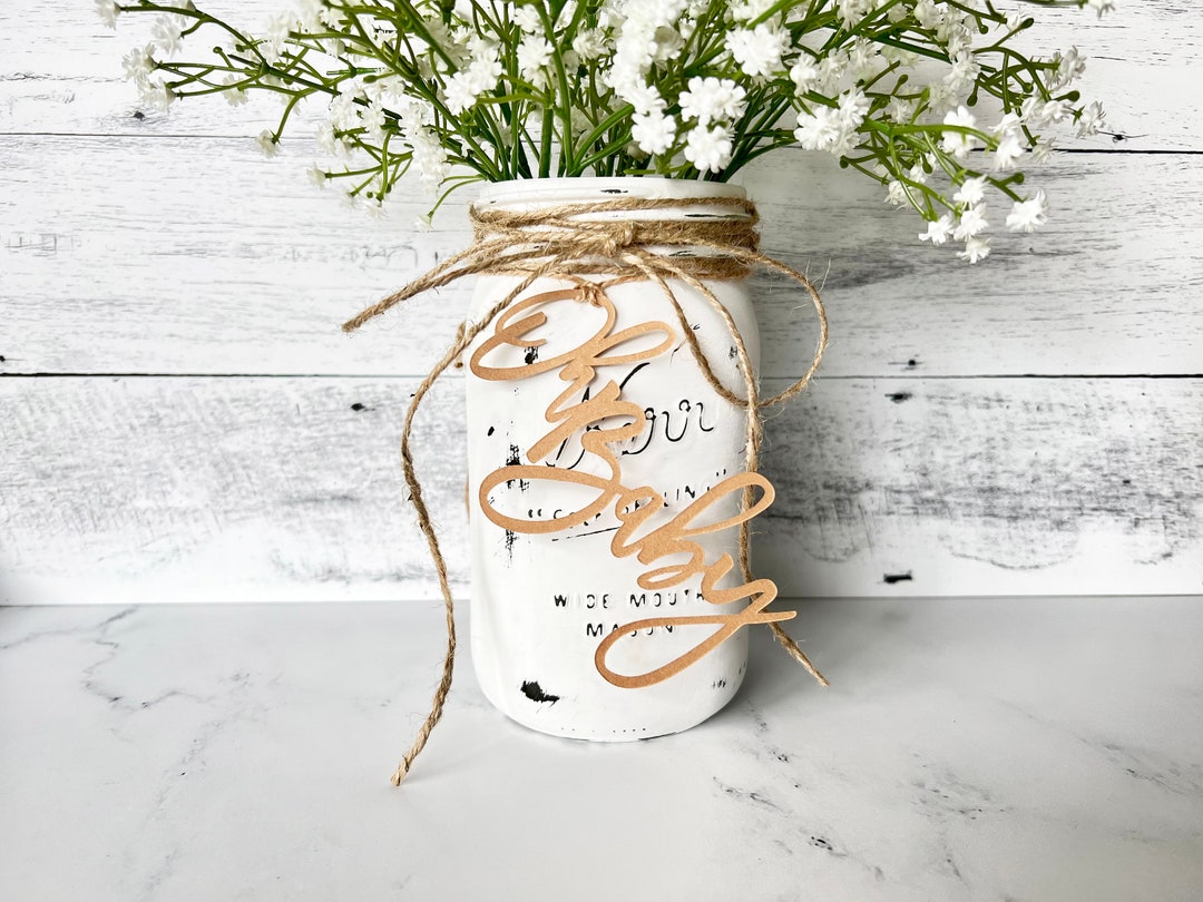 Oh Baby Baby Shower Mason Jar Tags Oh Baby Shower Oh Baby Etsy