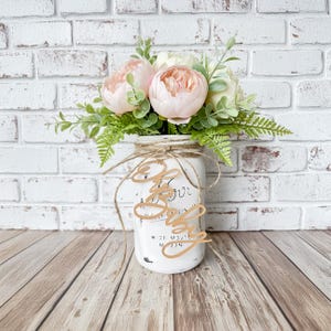 Oh Baby Script Mason Jar Tags: Baby Shower Centerpiece Decor