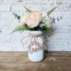 Oh Twins Baby Shower Mason Jar Tags: DIY Centerpiece Decor