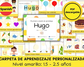 Tapis d'apprentissage 2 ans | Cuaderno actividades para niños | Livre d'activités personnalisé | Cursus éducatif | Éducation infantile