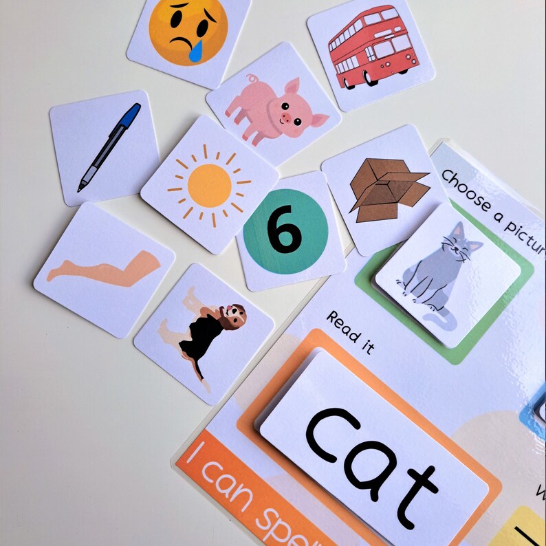 PHONICS CVC WORDS // Learning phonics | CvC worksheet | Phonics games | Learning to read | Reading, writing, blending | Phonics activity image 2