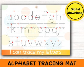 Alphabet Handwriting Tracing Mat: Wipe Clean Letters Practice (Digital Download)