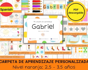 Personalized Spanish Learning Binder: Preschool Activities (Digital Download)