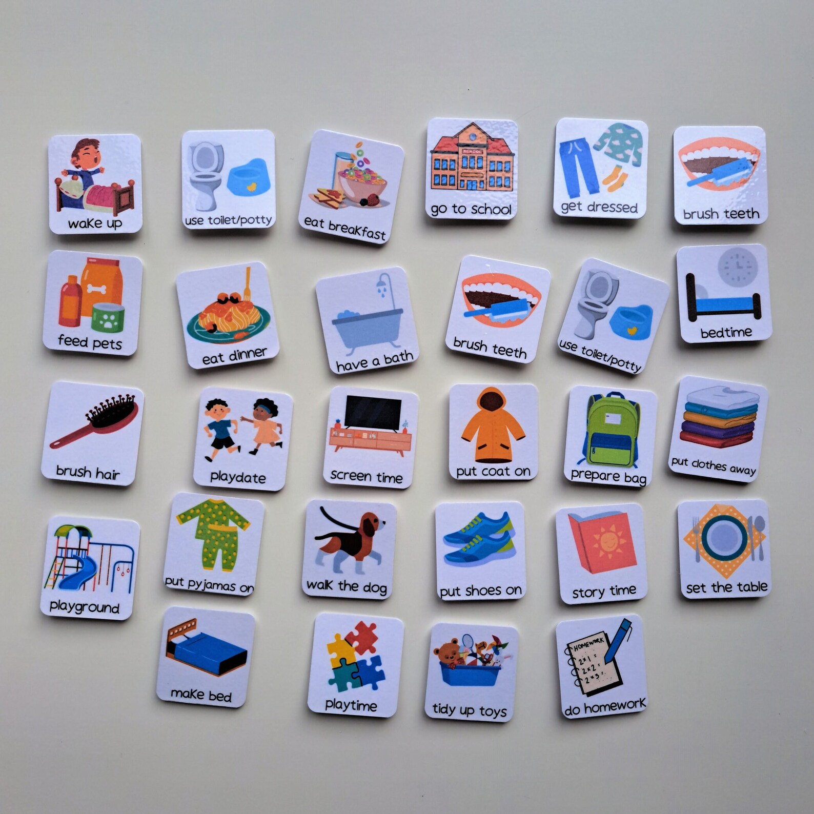 DAILY ROUTINE CHART for Children // Routine Chart for Kids - Etsy